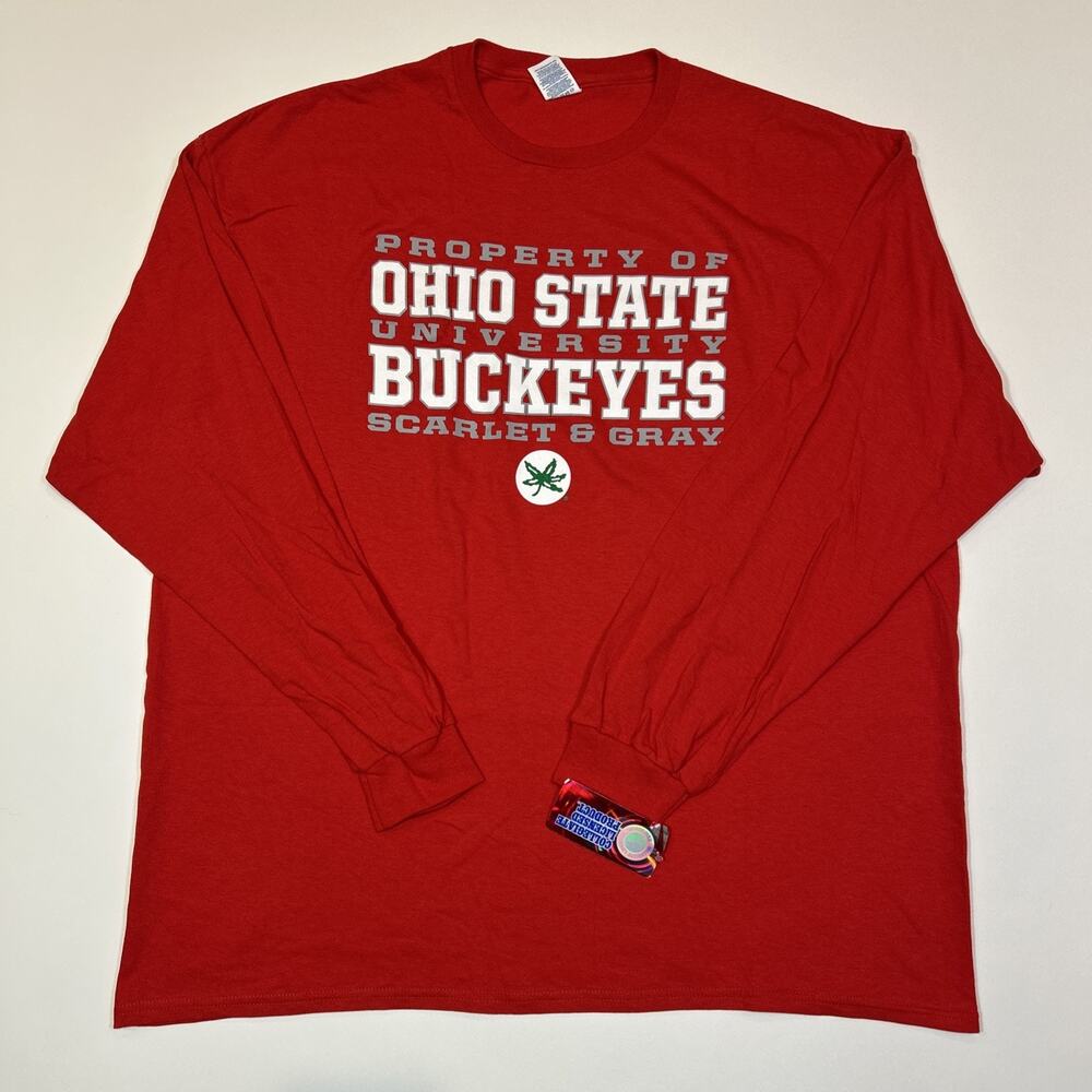Ohio State Buckeyes Long Sleeve Shirt Men’s 3XL NWT Red College Football Tee